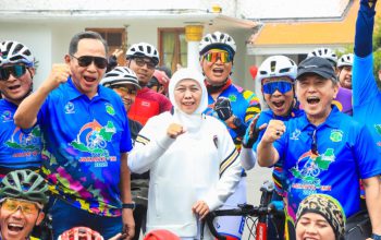 Gubernur Khofifah Sambut Peserta Gowes Tour de’ Jakarta–IKN, Ajak Gaungkan Spirit Kebersamaan dan Kenusantaraan