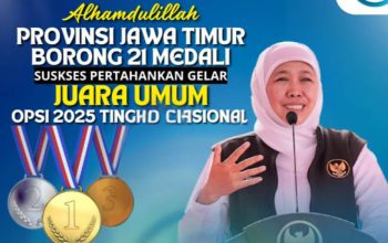 Jawa Timur Raih Juara Umum OPSI 2025, Gubernur Khofifah: Ekosistem Riset Siswa Berbuah Prestasi