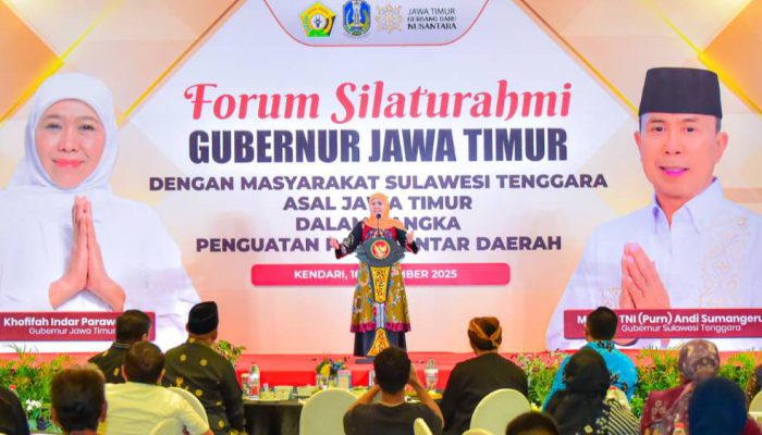 Gubernur Khofifah: Diaspora Jatim di Sultra Berperan Penting dalam Menghubungkan Pelaku Usaha Antarprovinsi