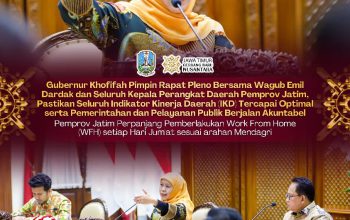 WFH ASN Pemprov Jatim Tetap Jalan,Gubernur Khofifah Pastikan Sektor Pelayanan Publik Tetap WFO