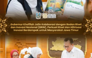 Gubernur Khofifah Bahas Penguatan Riset Bersama Kepala BRIN di Grahadi