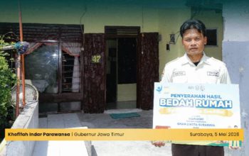 Gubernur Khofifah Tinjau Hasil Bedah Rumah Satpam SMAN 2 Surabaya, Bukti Kepedulian Hunian Layak Insan Pendidikan Jatim