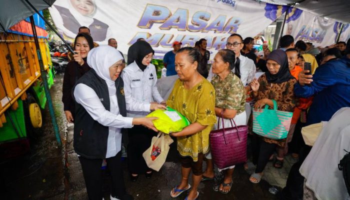 Gubernur Khofifah Gelar Operasi Pasar Murah, Harga Sembako di Kediri Jadi Sorotan