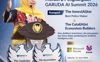 Gubernur Khofifah Antar Jatim Sabet Dua Penghargaan Nasional di GARUDA AI Impact Summit 2026