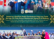 Gubernur Khofifah Optimistis Kejurnas Tenis Piala Ketua MA Dongkrak Wisata Olahraga Jawa Timur