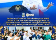Gubernur Khofifah Resmikan Rakerprov KONI Jatim 2026, Soroti Pentingnya Jejaring dan Kolaborasi