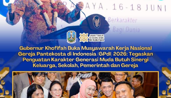 Gubernur     Khofifah Dorong GPdI Jadi Mitra Strategis Membangun Generasi Berkarakter