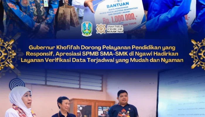 Gubernur Khofifah Dorong Transformasi Layanan Pendidikan, SPMB Ngawi Tunjukkan Inovasi Nyata