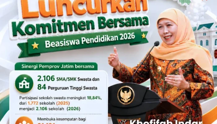 Gubernur Khofifah Gandeng SMA, SMK dan PTS Se-Jatim Salurkan 143 Ribu Kuota Beasiswa