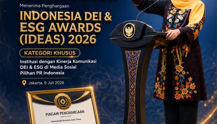 Pemprov Jatim Raih IDEAS 2026, Gubernur Khofifah Tegaskan Komunikasi Publik Harus Berdampak bagi Masyarakat