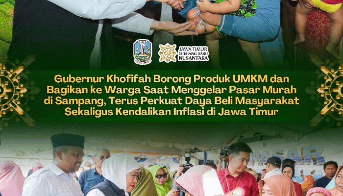 Pasar Murah Pemprov Jatim di Sampang Diserbu Warga, Khofifah Borong Produk UMKM