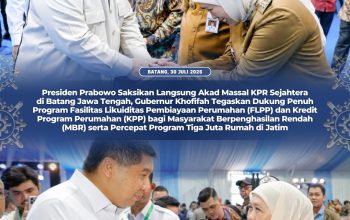 Di Hadapan Presiden Prabowo, Gubernur Khofifah Tegaskan Komitmen Jatim Wujudkan Hunian Layak dan Terjangkau