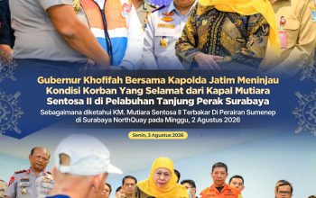 Gubernur Khofifah Sampaikan Duka Mendalam atas Musibah Kebakaran KMP Mutiara Sentosa II, Kerahkan Dukungan Penuh Penanganan Korban