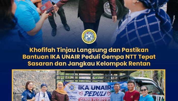 Gubernur Khofifah Tinjau Bantuan IKA UNAIR untuk Korban Gempa Flores, Tekankan Distribusi Door to Door