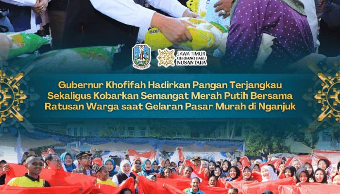 Gubernur Khofifah Hadir di Pasar Murah Nganjuk, Beras hingga Minyak Dijual di Bawah Harga Pasar