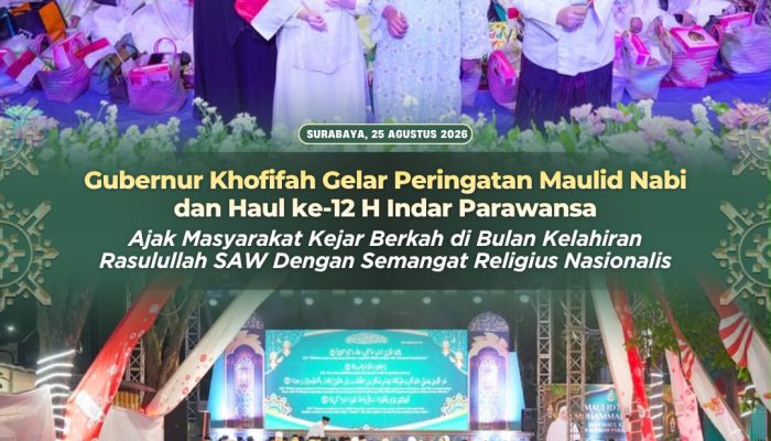 Gubernur Khofifah Peringati Maulid Nabi Bersama Haul ke-12 H. Indar Parawansa