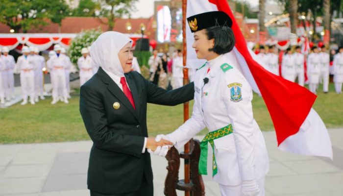 76 Paskibraka Jatim Dikukuhkan, Gubernur Khofifah: Bukan Sekadar Seremoni, Tapi Amanah Negara