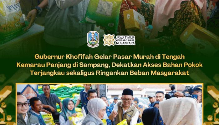 Kemarau Panjang, Khofifah Gelar Pasar Murah Bersubsidi untuk Warga Kedungdung Sampang