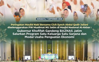 Maulid Nabi Bersama Cicit Syech Abdul Qadir Jailani, Khofifah Perkuat Sinergi Muslimat NU dan BAZNAS Jatim