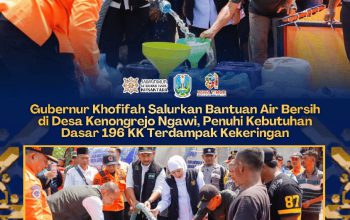 Khofifah Perkuat Penanganan Kekeringan di Ngawi, Ratusan Warga Terima Bantuan Air Bersih