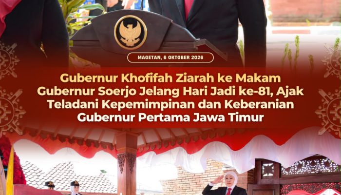 Jelang Hari Jadi ke-81 Jatim, Khofifah Kenang Keberanian RMTA Soerjo Pertahankan Kemerdekaan