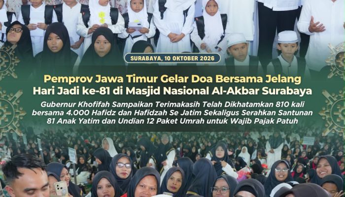 810 Kali Khataman Al-Qur’an, Khofifah Panjatkan Doa untuk Keselamatan dan Kedamaian Jawa Timur