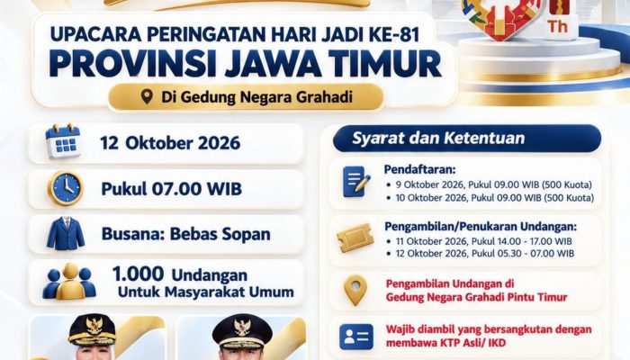 500 Kuota Ludes dalam 31 Detik, Warga Antusias Rayakan Hari Jadi ke-81 Jawa Timur di Grahadi