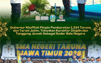Pembaretan 1.334 Taruna Jatim, Khofifah Tegaskan Disiplin Tak Boleh Identik dengan Kekerasan